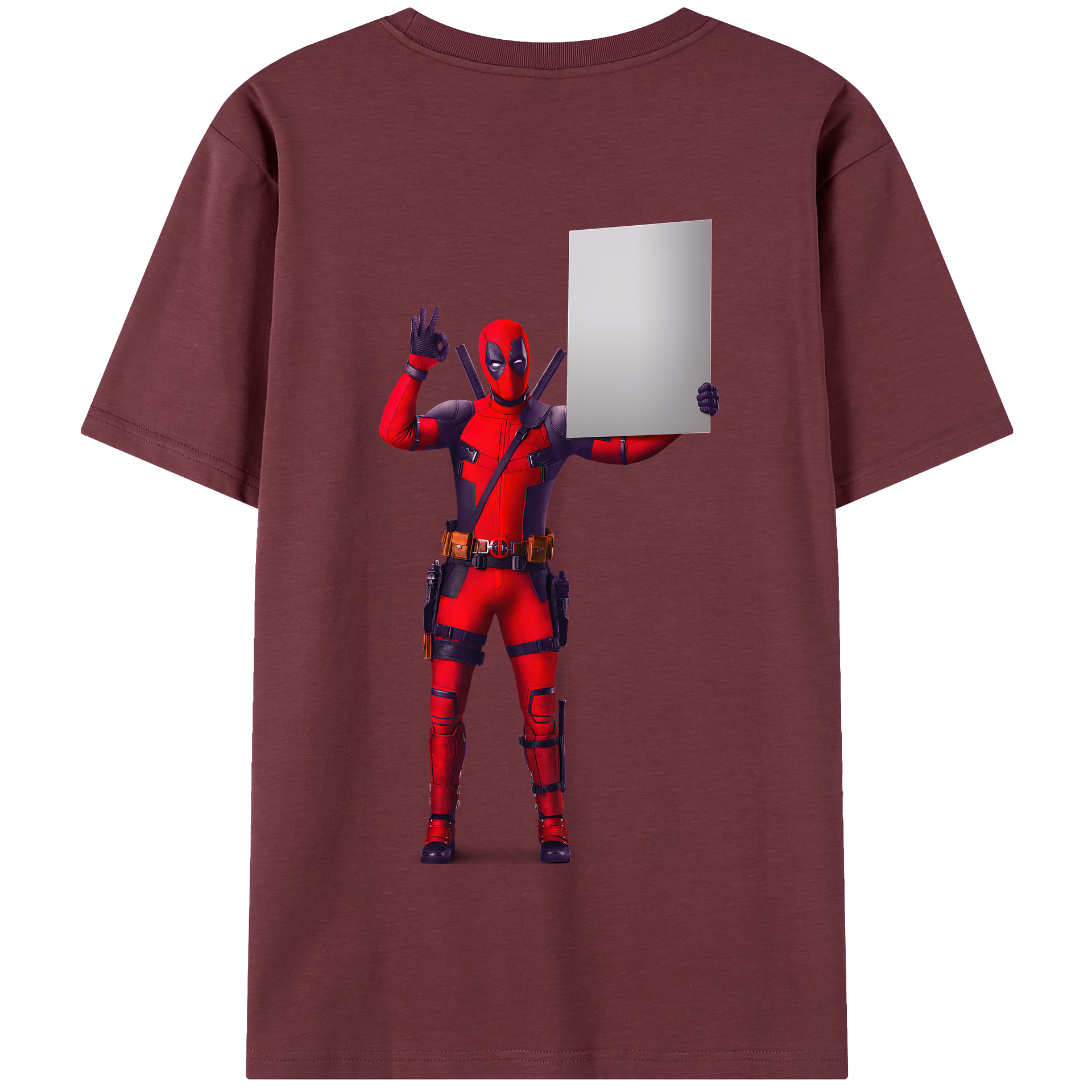 （画像用） Deadpool デッドプール 綿100％半袖Tシャツ（背面プリント）